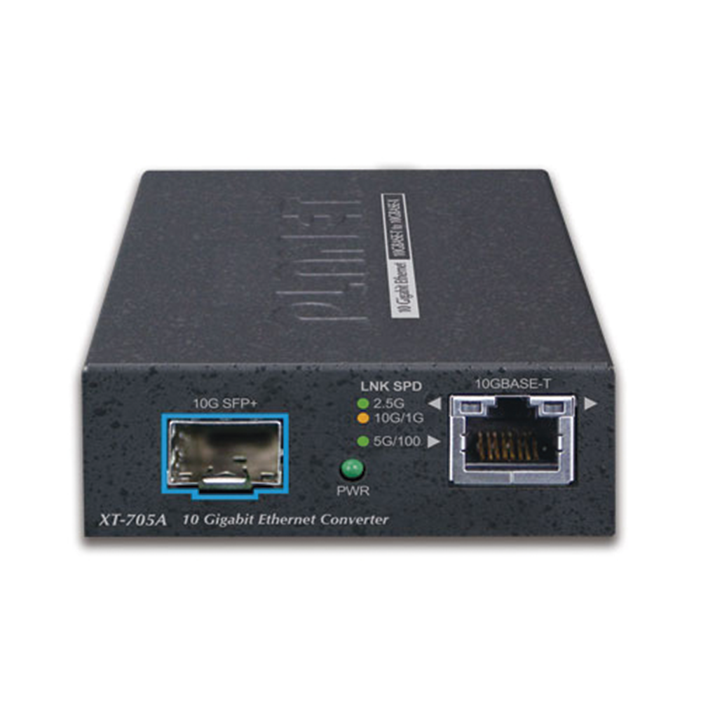10G/5G/2.5G/1G/100M to 10G BASE-X SFP+ Copper Media Converter