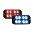 Luz led perimetral multicolor dual  xtp 16 led doble hilera, 12vdc, rojo / azul