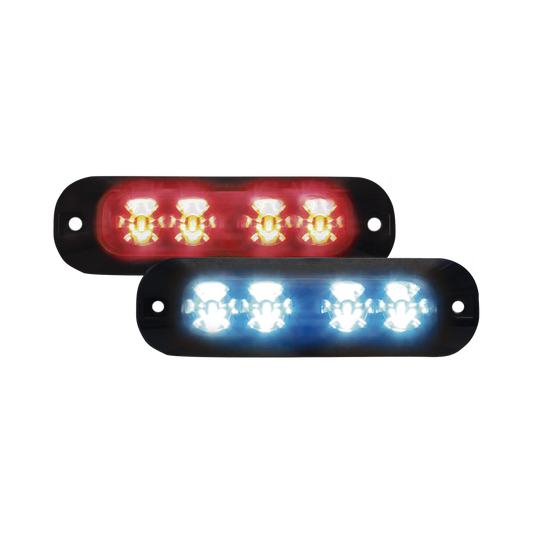 Luz auxiliar con 4 LEDs color rojo-azul