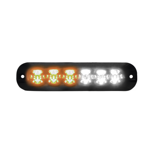 Luz Auxiliar Serie X3705, 6 LEDs Ultra Brillantes, color Ambar / Claro