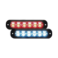 Luz Auxiliar Serie X3705, 6 LEDs Ultra Brillantes, multicolor Rojo / Azul