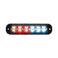 Luz Auxiliar Serie X3705, 6 LEDs Ultra Brillantes, color Rojo / Azul