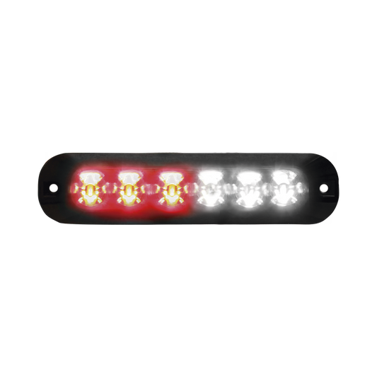 Luz Auxiliar Serie X3705, 6 LEDs Ultra Brillantes, color Rojo / Claro