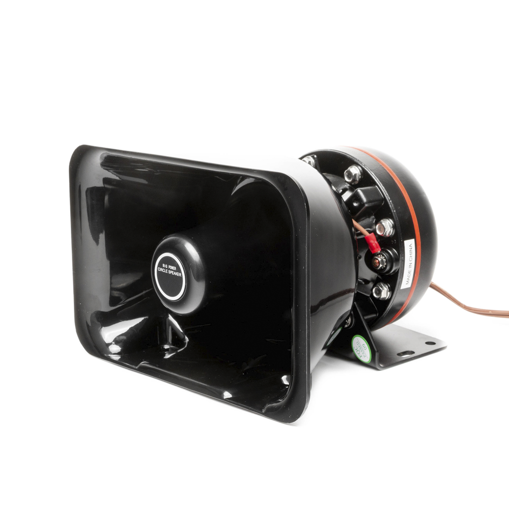 Bocina de uso Rudo, de 100 W, Alto Rendimiento y Base en Aluminio, 8 Ohms de Impedancia