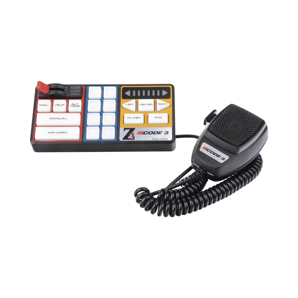 Sirena remota de lujo Z3 ™, salida de 200W con botón programable y controles de interruptor deslizante.