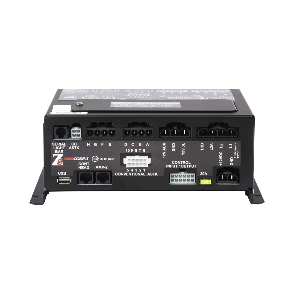 Sirena remota de lujo Z3 ™, salida de 200W con botón programable y controles de interruptor deslizante.