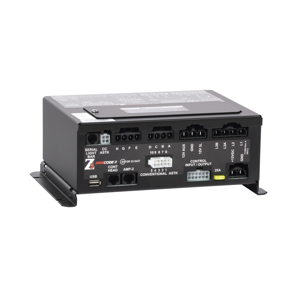 Sirena remota de lujo Z3 ™, salida de 200W con botón programable y controles de interruptor deslizante.