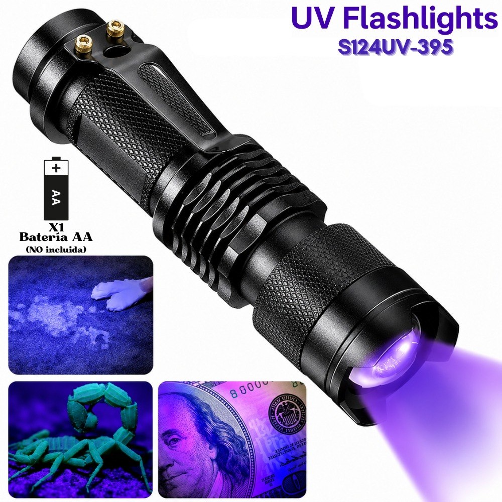 Linterna Luz Led Ultravioleta Uv 395 nm