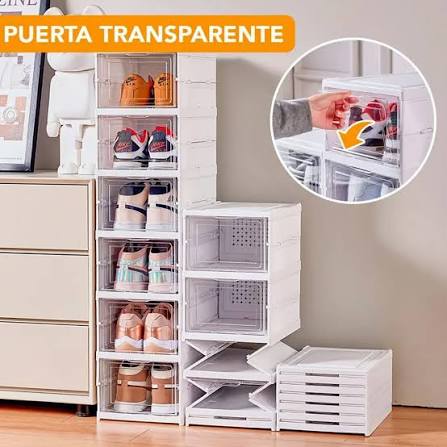 Zapatero de 6 niveles con tapa tipo caja