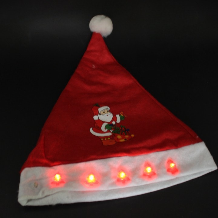 Gorro navideño con luz y estampado 2 ta