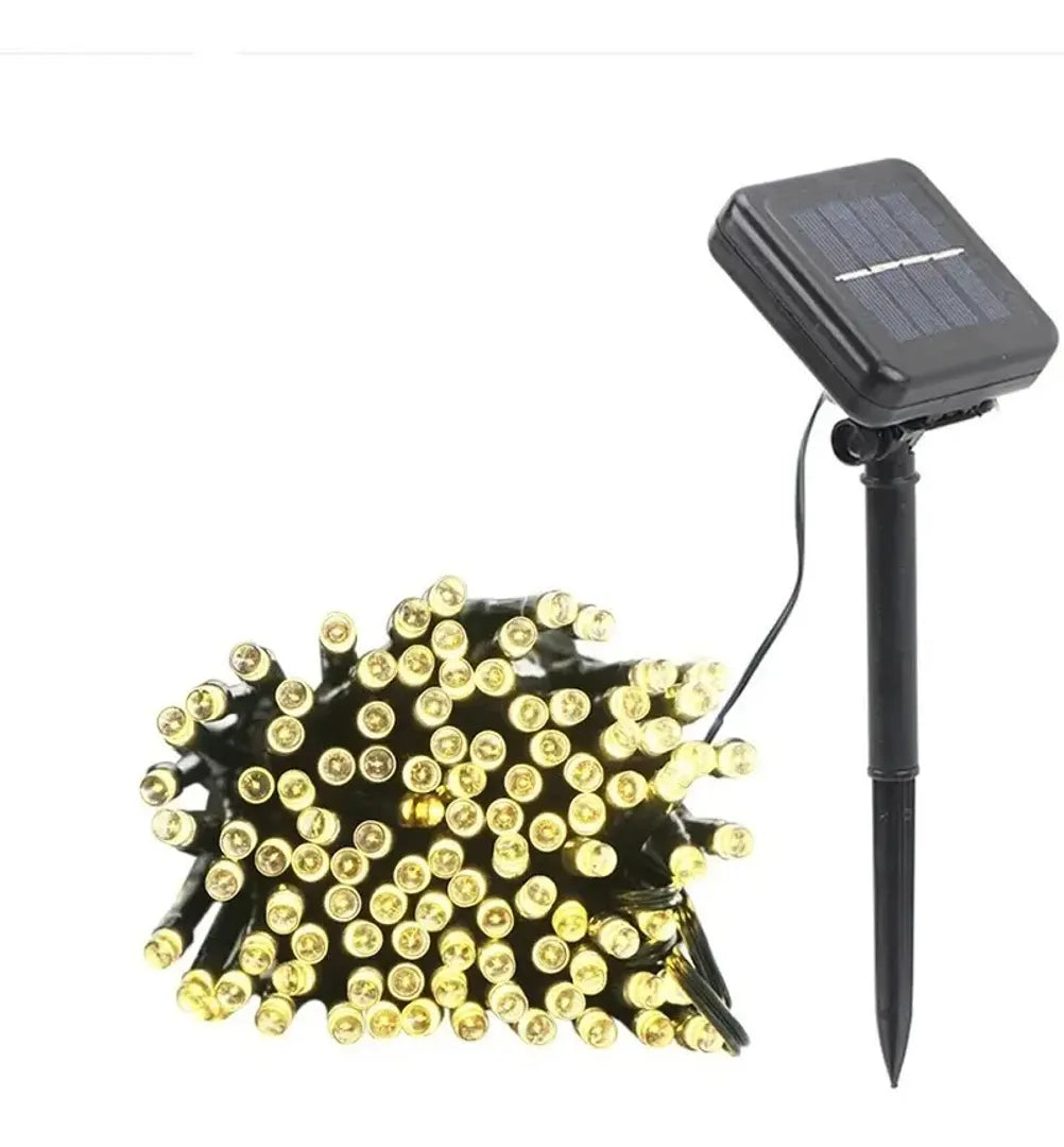 Luces led navideñas solares calidas 200l