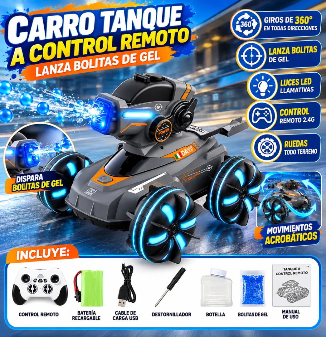 Carro lanzador de hidrogel a control rem