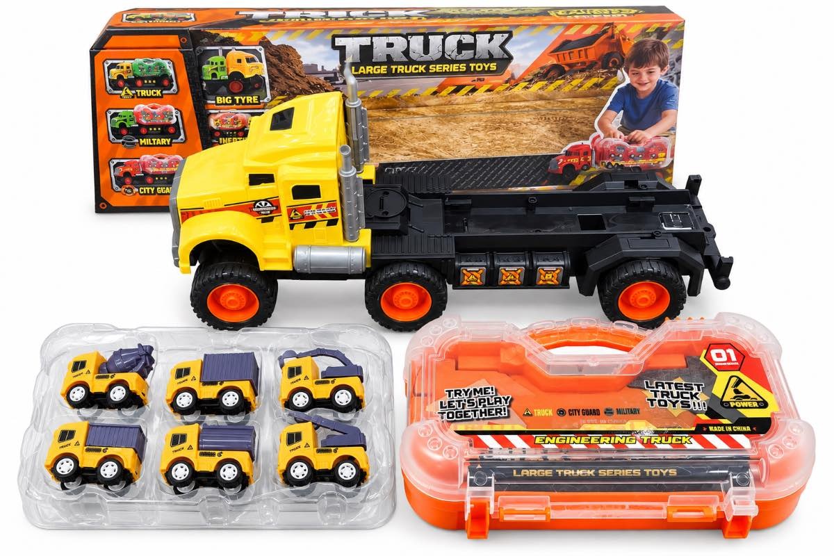 Camión Constructor + 6 Carritos Maletín