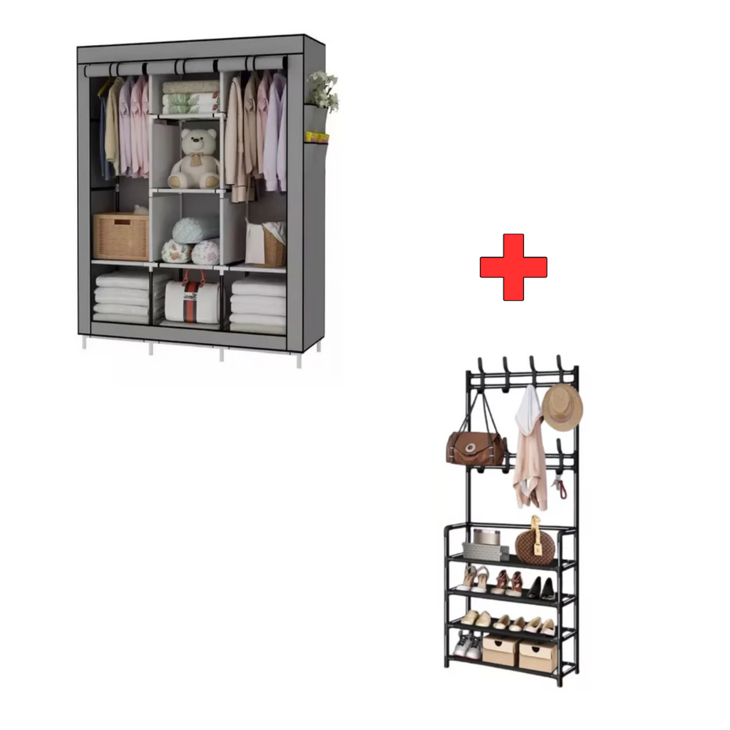 Combo armario tela + organz perchero