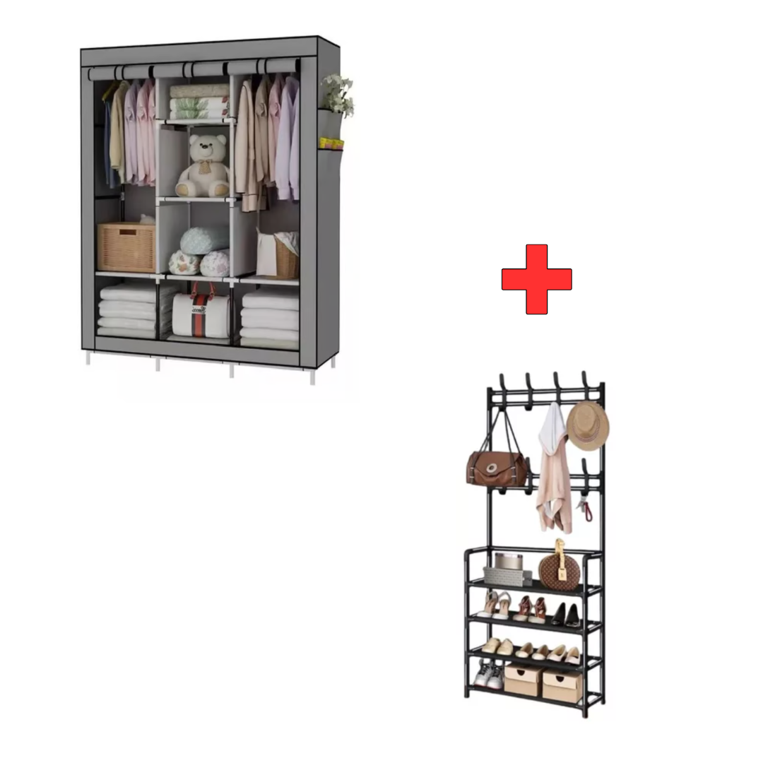 Combo armario tela + organz perchero