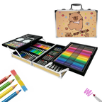 Maleta metalica set arte145 piezas