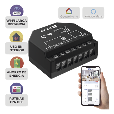 Relevador Wi-Fi Inteligente / 1Salida de Relay / Control Remoto / Horarios Personalizados / Registro de Consumo / 110-24