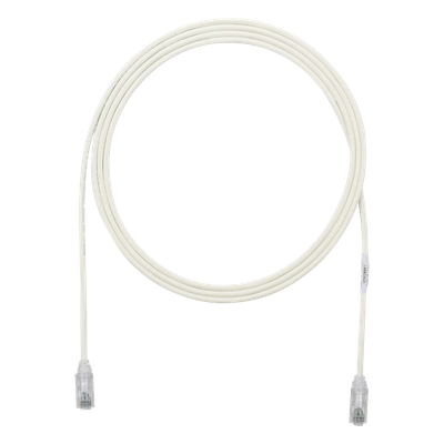 Cable de Parcheo TX6, UTP Cat6, Diámetro Reducido (28AWG), Color Blanco Mate, 5ft