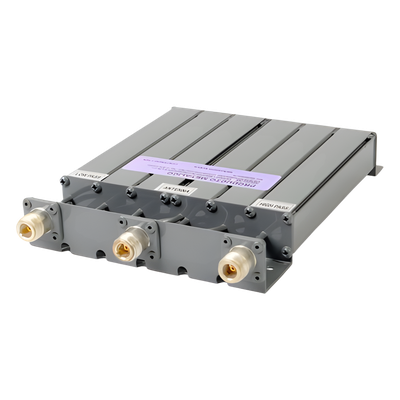 Duplexer SYSCOM en UHF, 6 Cav. 490-520 MHz, 50 Watt, 5 MHz Sep. Rechazo de Banda, N Hembras.