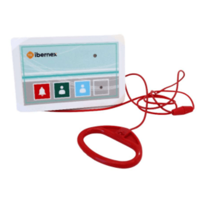 Terminal de Cama Inalámbrico / Botón de Alarma Presencia y Médico / IP54 / Material ABS Antibacteriano / RF 433MHz / 400
