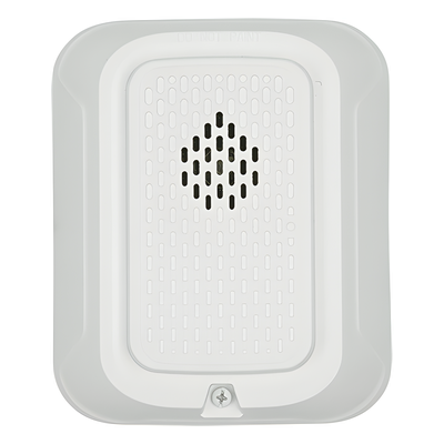 Sirena para Montaje en Pared, 12 a 24 Vcd, Color Blanco, Nuevo Diseño Moderno y Elegante y Menor Consumo de Corriente