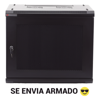 Gabinetes PRECISION, Con Puerta Perforada, de 19in, 9UR, 450mm de Profundidad, Color Negro