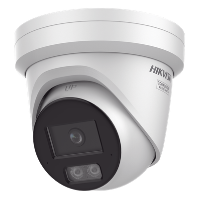 [Dual Light + ColorVu 3.0 + HikAI] Turret IP 4 Megapixel / Lente 2.8 mm / 30 mts IR + Luz Blanca / 2 Microfonos Integrad