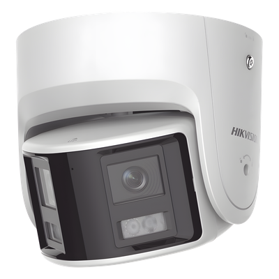 [ PROTECCIÓN ACTIVA ] Turret IP Panorámica 4 Megapíxel / 180° / Imagen a Color 24/7 / PoE / WDR 130° / IP67 / ACUSENSE /
