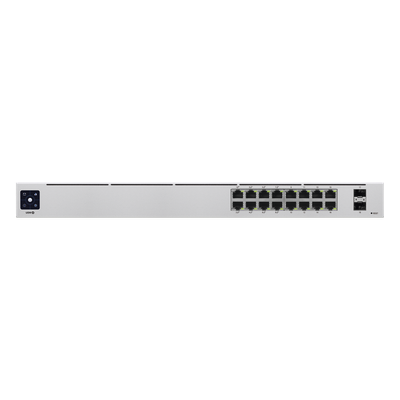UniFi Switch USW-16-POE Gen2, Capa 2 de 16 puertos (8 puertos PoE 802.3af/at + 8 puertos Gigabit) + 2 puertos 1G SFP, 42