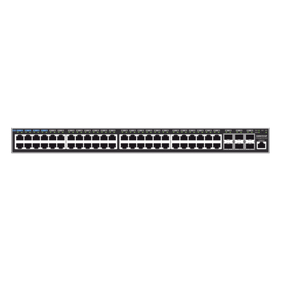 Switch Capa 3 PoE+ Administrable / 48 puertos 10/100/1000 Mbps + 6 Puertos SFP+ de 10 Gigabits / Hasta 740W / Compatible