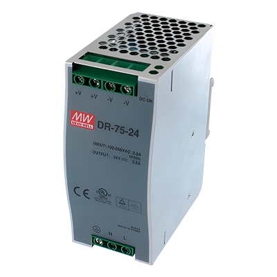 Fuente de poder industrial 24VCD 40W para montaje en riel DIN