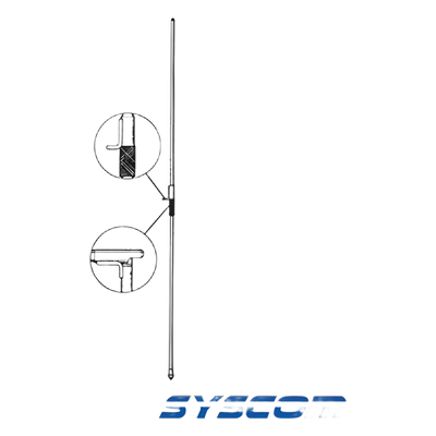 Mástil para Resonadores Hustler Serie RM, Longitud 54" (137 cm) Plegable a 27" Sobre la Base