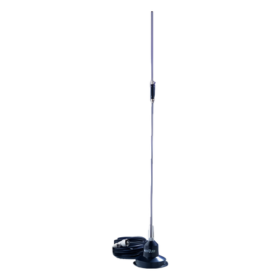 Antena móvil UHF, 450-470 MHz, 5.2 dB, montaje magnético, conector mini UHF Macho