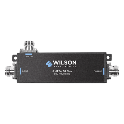 Separador TAP -7 dB con rango de frecuencia de 700 a 2500 MHz. Ideal para separar la antenas a diferentes longitudes de 
