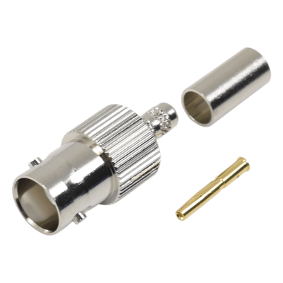 Conector BNC Hembra de anillo plegable para cable RG-58/U, RG-142/U.
