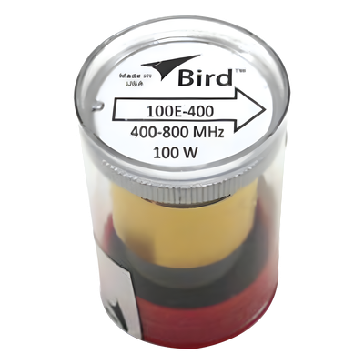 Elemento de 100 Watt en linea 7/8" para Wattmetro BIRD 43 en Rango de Frecuencia de 400 a 800 MHz.
