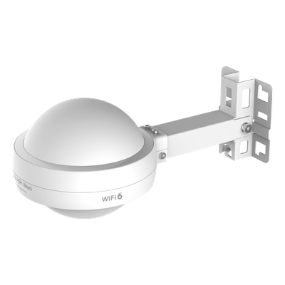 Punto de acceso Wi-Fi 6 para exterior 360°, IP 68, doble banda, 1775 Mbps, 2 puertos GE, hasta 256 usuarios, protección 