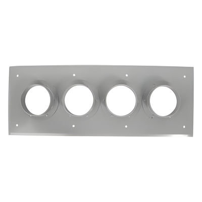 Placas pasamuro con capacidad de 4 botas de 4"