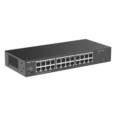 Switch no administrable, con 24 puertos 10/100/1000 Mbps, Monitoreable en la Nube