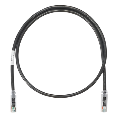 Cable de parcheo UTP Categoría 6, con plug modular en cada extremo - 1 m. - Negro