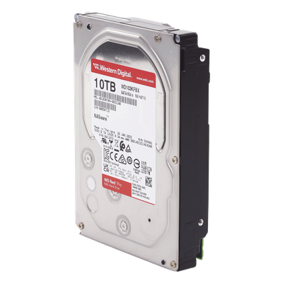 Disco Duro NAS Empresarial WD Red Pro / 7200 RPM / SATA 6Gb/s / 10TB / RAID Optimizado / NASware / Garantía 5 Años