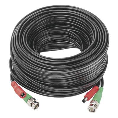 Cable coaxial ( BNC RG59 ) + Alimentación / SIAMÉS / 20 Metros / Aleación Cobre + Aluminio CCA / Para Cámaras 4K / Uso i