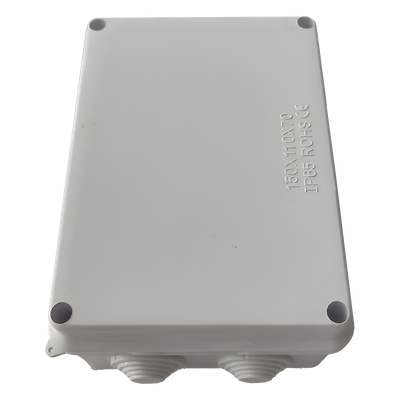Caja de Conexiones Impermeable IP65, 10 Entradas, Dimensiones 150 x 110 x 70 mm, para Instalaciones Industriales, Comerc