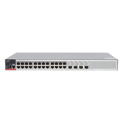 Switch Administrable L2+ con 24 puertos Gigabit PoE+, 4 SFP para fibra 1Gb / 2.5 Gb , gestión gratuita desde la nube, 37