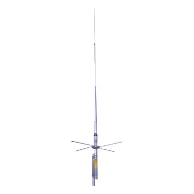 VHF Antena Base / 154-161 MHz / 7 dBd / 800 Watts / Construcción de Aluminio y Fibra de Vidrio / Auto-soportada