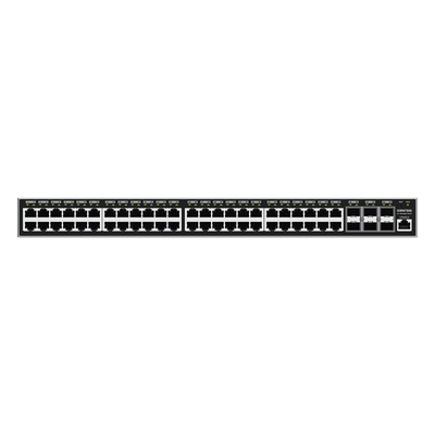 Switch Gigabit PoE+ Administrable / 48 puertos 10/100/1000 Mbps + 6 Puertos SFP+ / Hasta 400W / Compatible con GWN Cloud