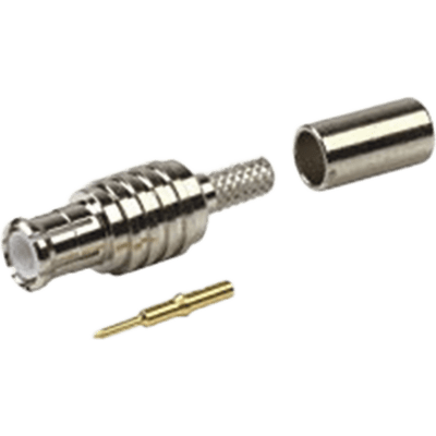 Conector MCX Macho de Anillo Plegable para RG-174, RG-316/U Níquel/ Oro/ Teflón.