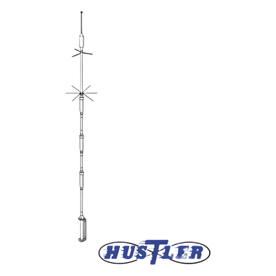 Antena HF, Base, Banda de 10, 15, 20, 40, 75 y 80 mts. 1000 Watt, UHF Hembra, No se Incluyen los Radiales de Piso.