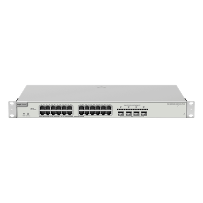 Switch Administrable Capa 3 con 24 puertos Gigabit PoE 802.3af/at + 4 SFP+ para fibra 10Gb, gestión gratuita desde la nu