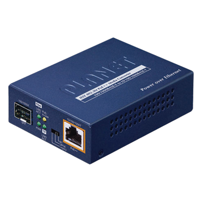 Convertidor de medios PoE++ 100/1000BASE-X SFP a 10/100/1000BASE-T 802.3bt (95 vatios)